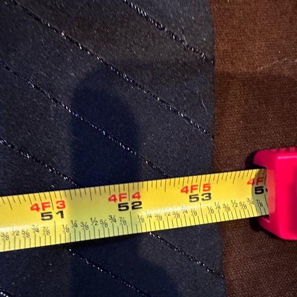 Chrusty Lyn Long Maxi Dress W Black Sequence Glitter Asymmetrical Stripes SZ 14 - Picture 11 of 12